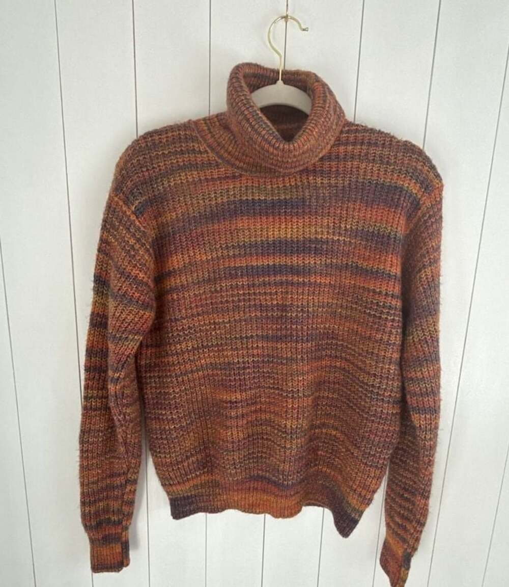 Urban Outfitters Women's Multi Color Space Dye Knit Turtleneck Sweater Size XS